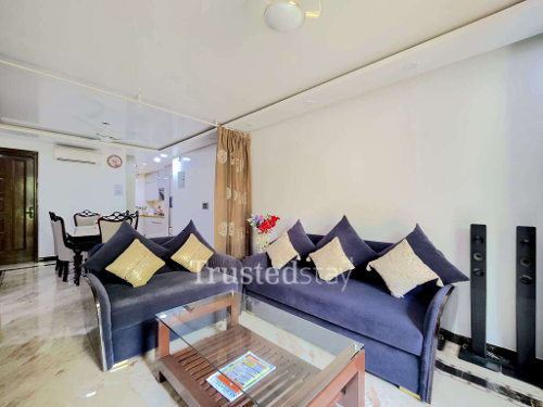 Bedroom one of D-7 TrustedStay Service Apartment in Vasant Kunj, New Delhi